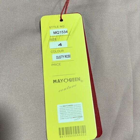 MayQueen | Dusty Rose Floral Lace-Overlay Gown Women Size 4 # H284 - Picture 5 of 5